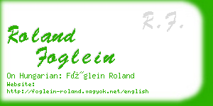 roland foglein business card